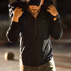 Men's USA Long Sleeve Performance Half Zip - ToughMesh