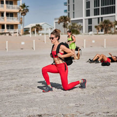 Women's Ballistic Trainers - Wolf Grey + High Risk Red